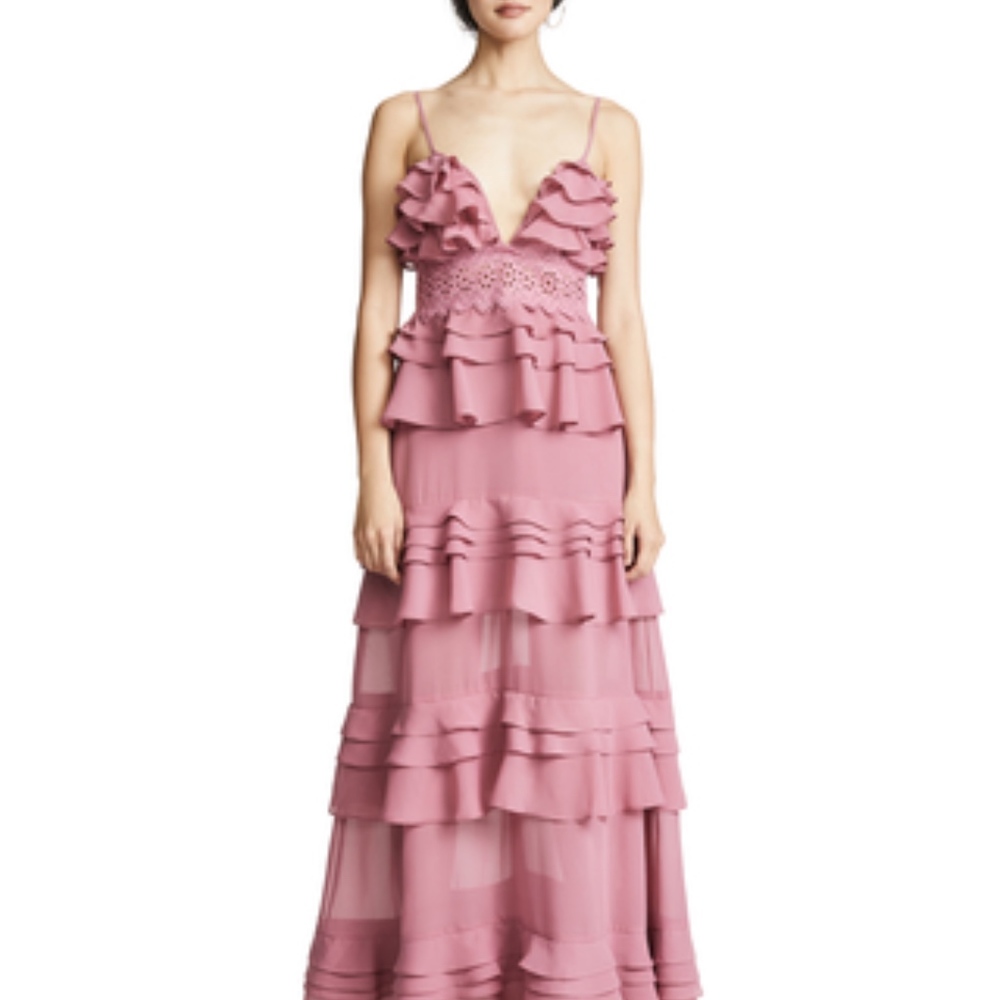 Glamorous by True Decadence Ruffle Gown
